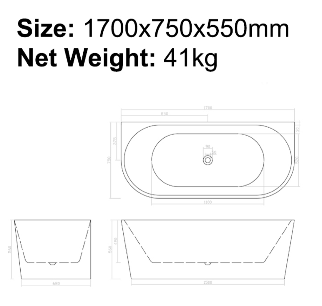 B-7132 Bathtub