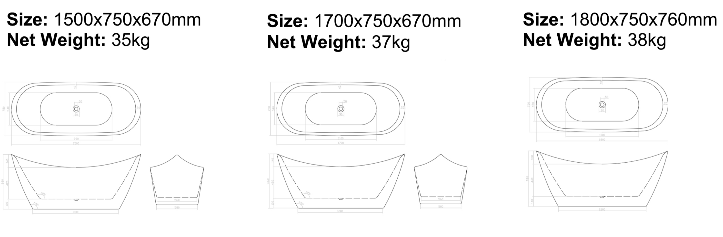 B-7112 Bathtub