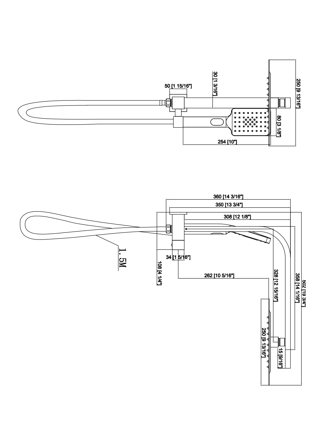 86H54 Shower Set