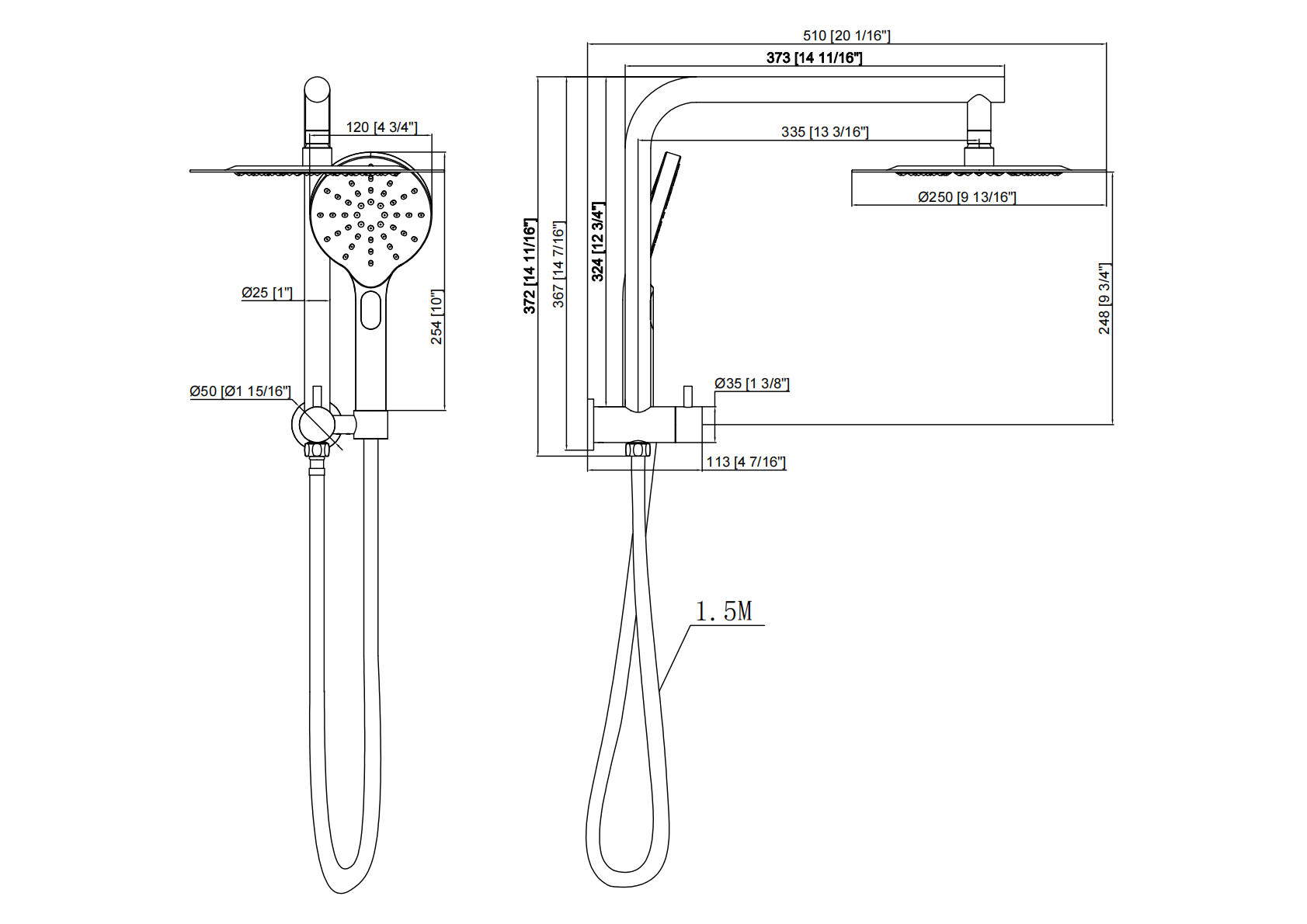 86H56 Shower Set