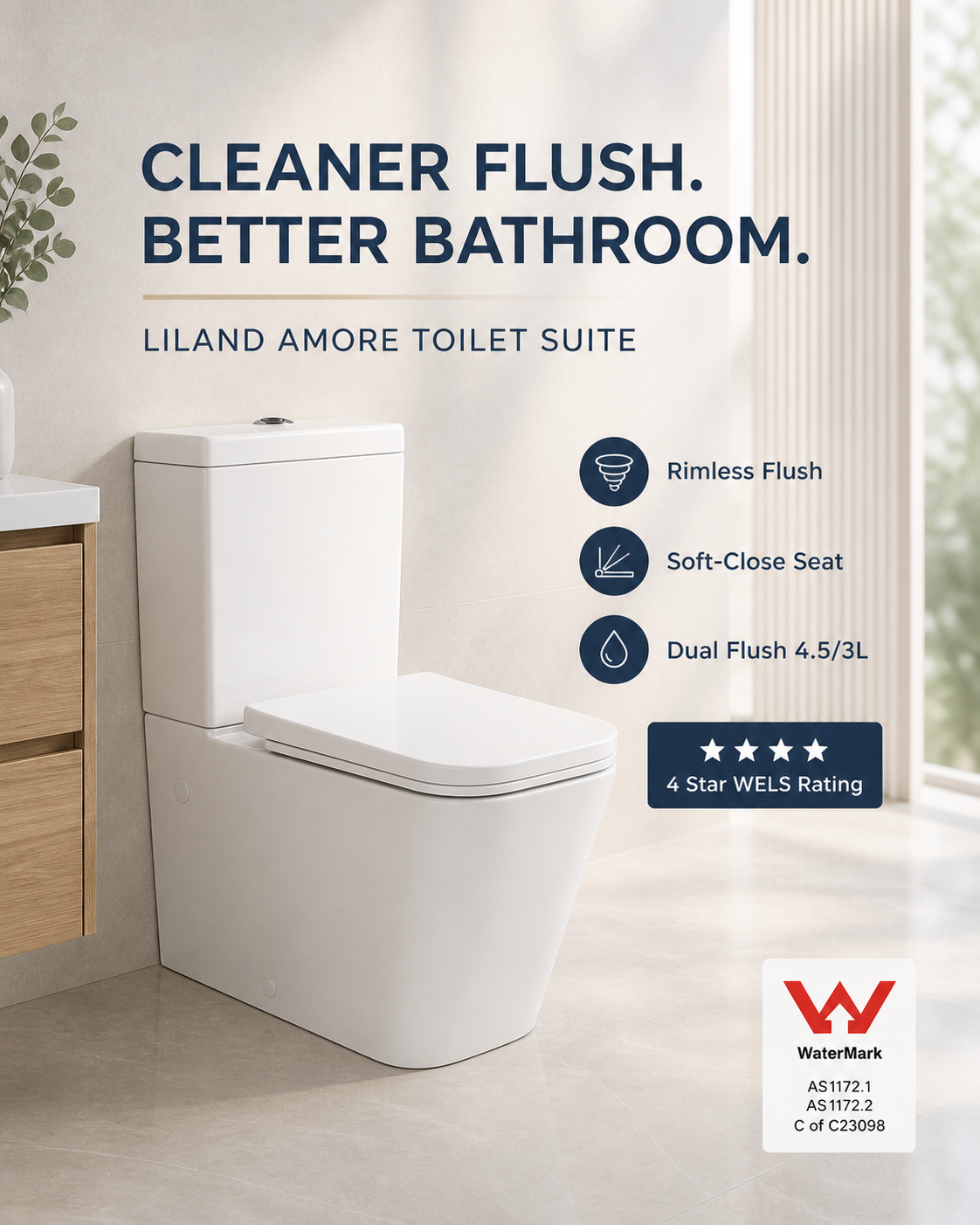 Amore Rimless Toilet Suite