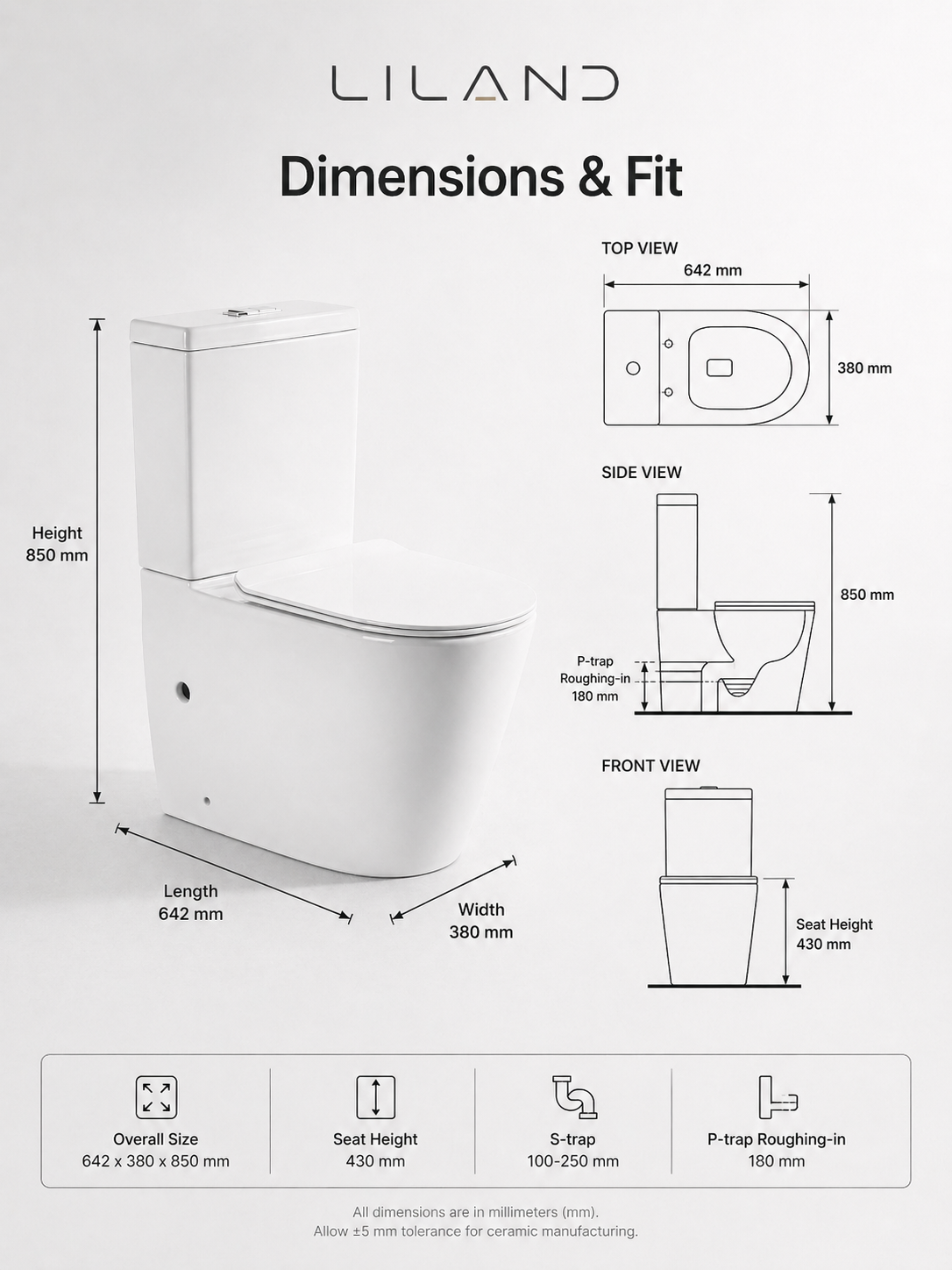 Torina Regular Rimless Toilet Suite