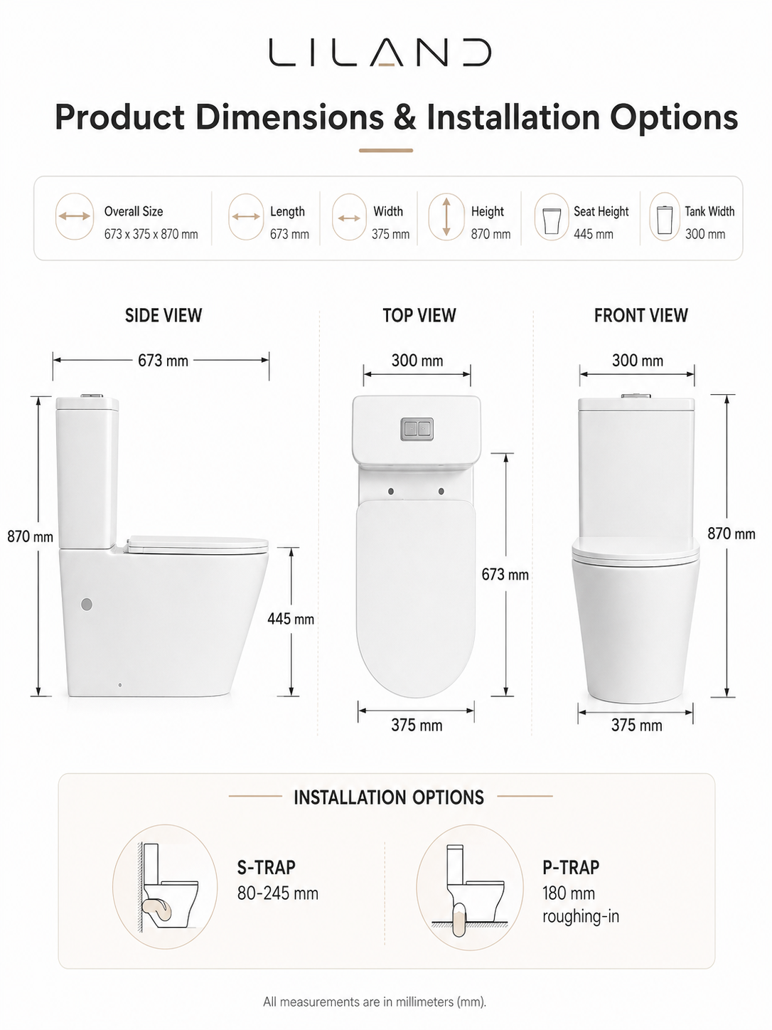 Torina Rimless Tornado Toilet
