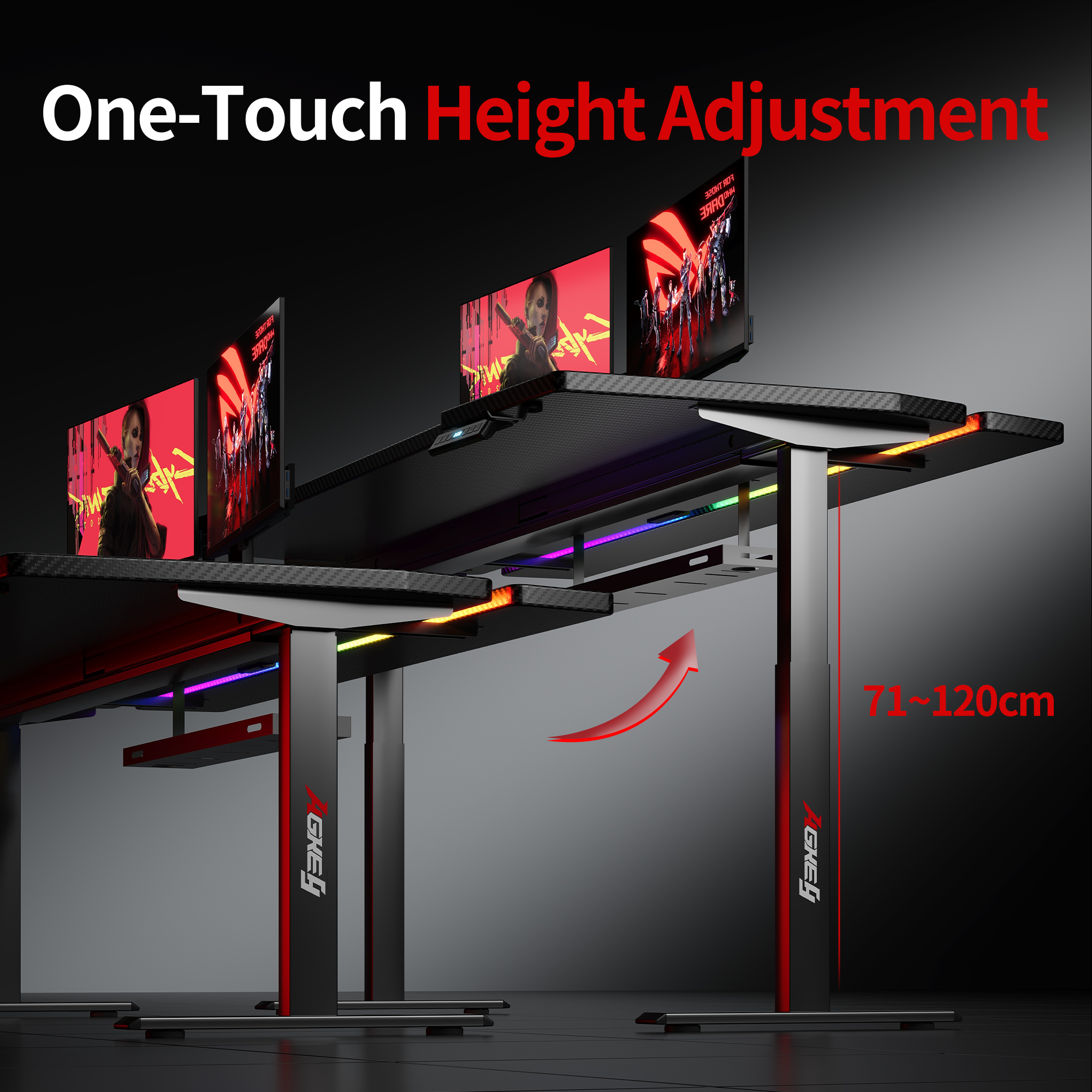 K2 Dual Motor Standing Desk – White
