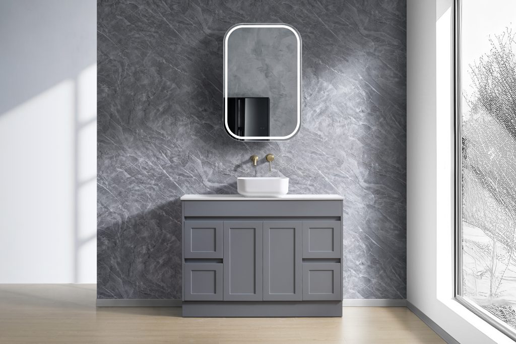 Quinn vanity (floor standing) Doors And Drawers -SK76