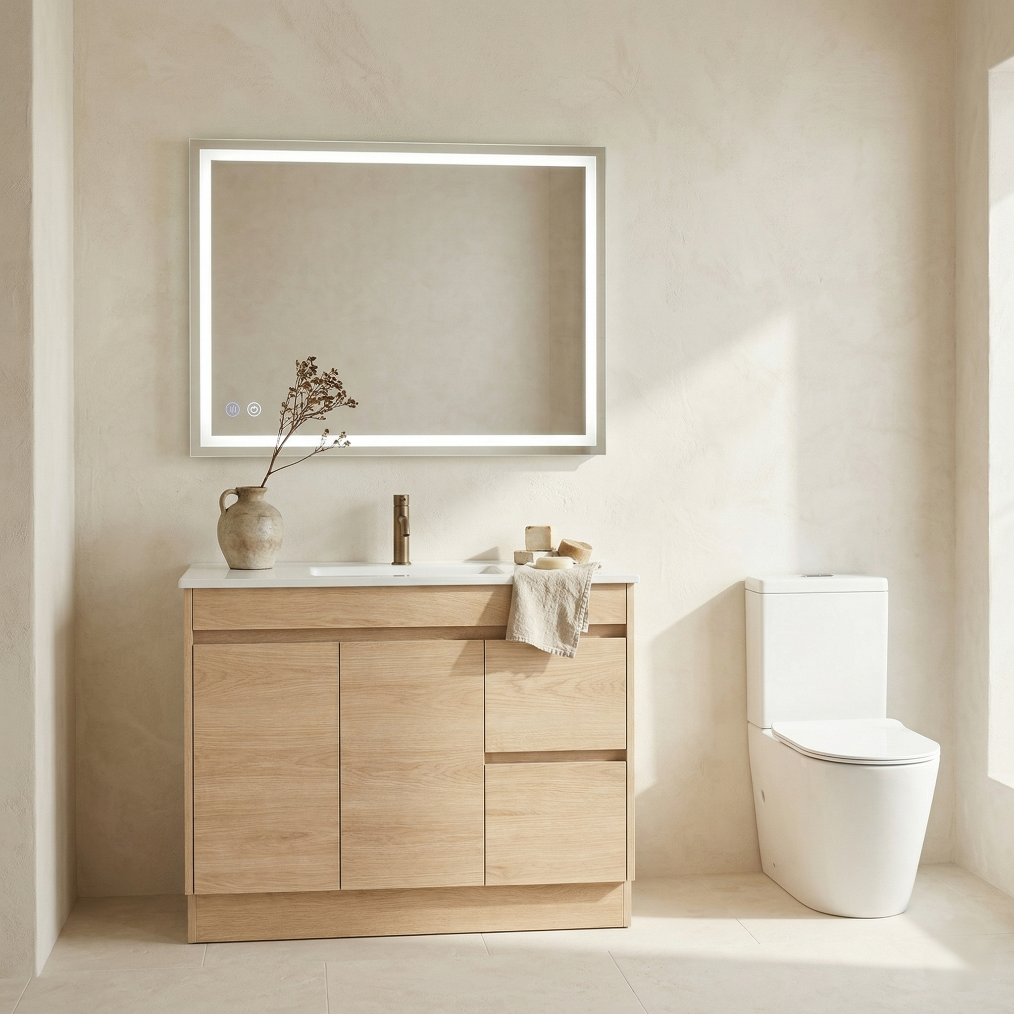 Essential Rental Bathroom Bundle (Vanity + Mirror + Toilet)