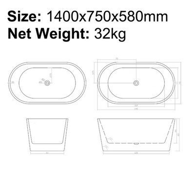 B-7109 Bathtub