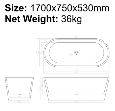 B-7109 Bathtub