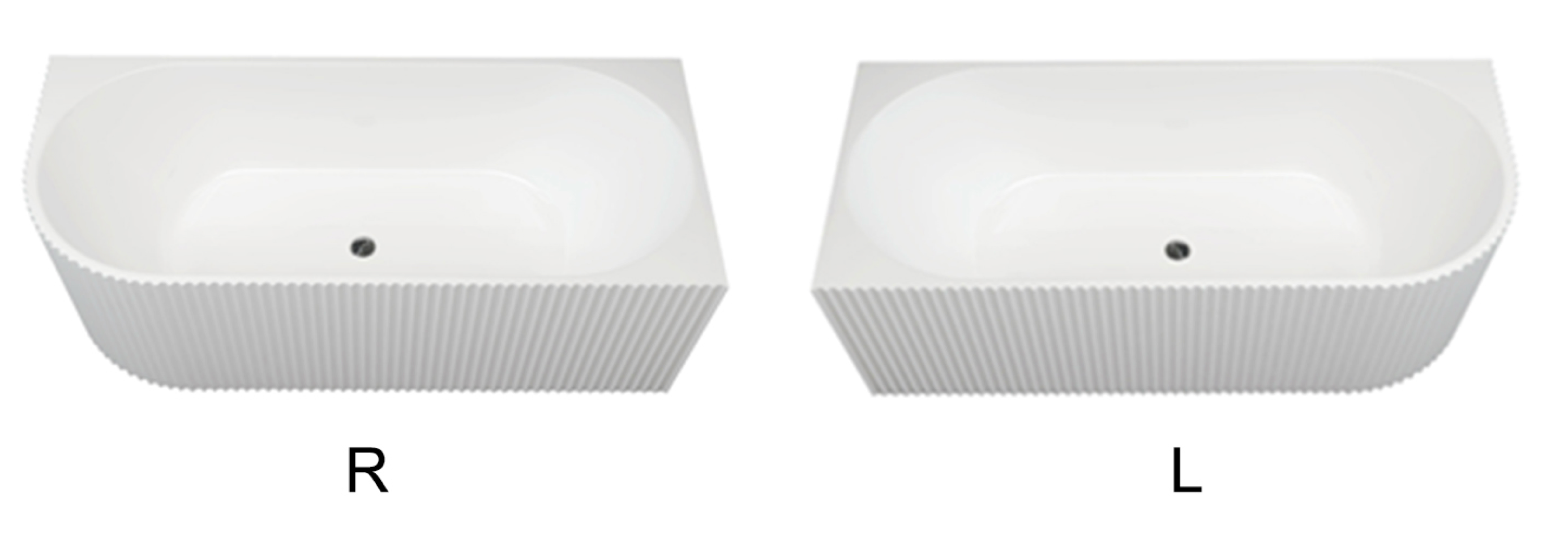 B-7326 Fluted Design Bathtub
