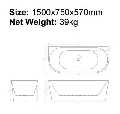 B-7132 Bathtub