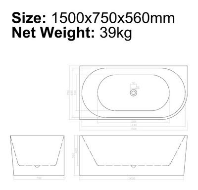B-7126 Bathtub