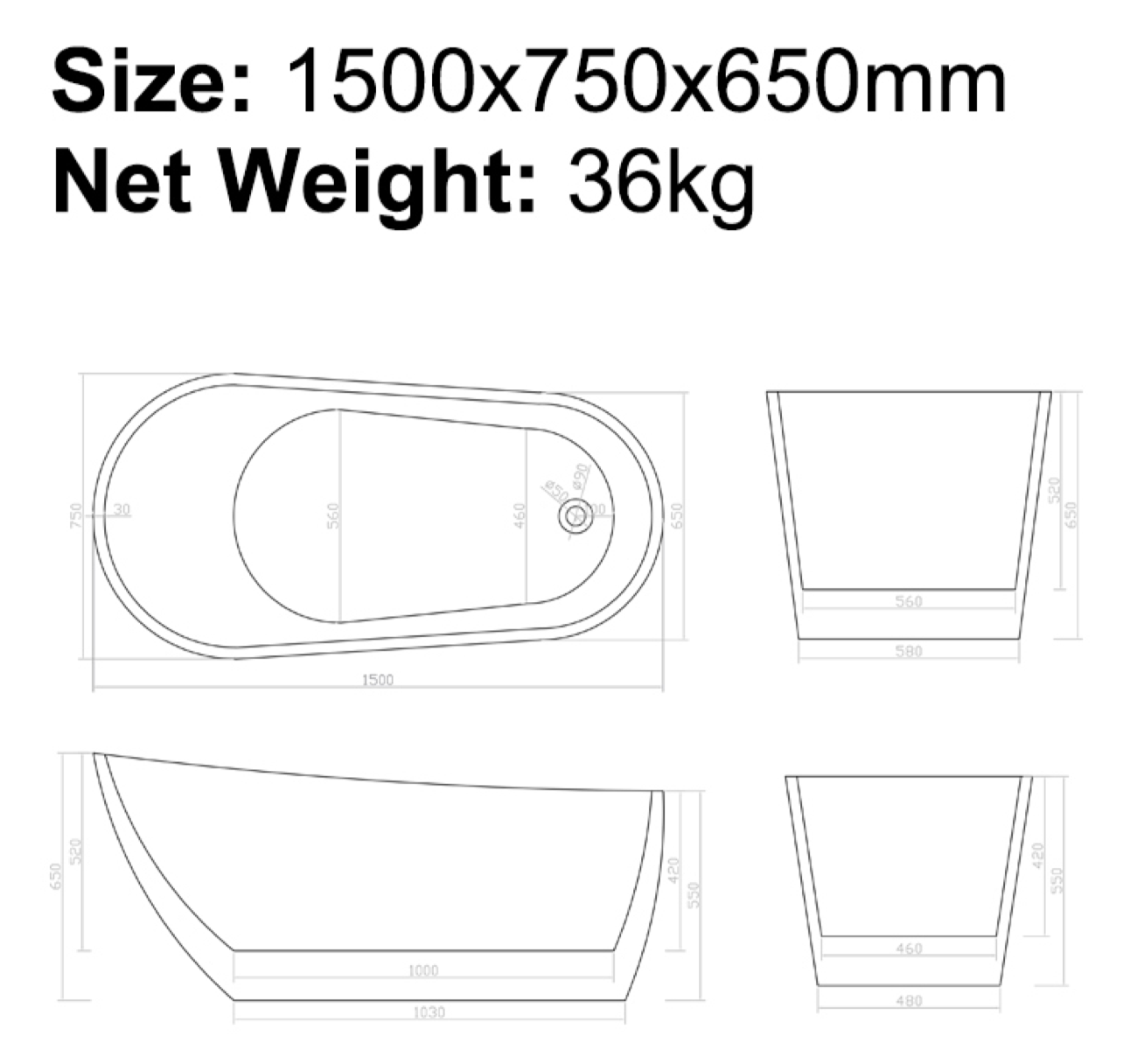 B-7111 Bathtub
