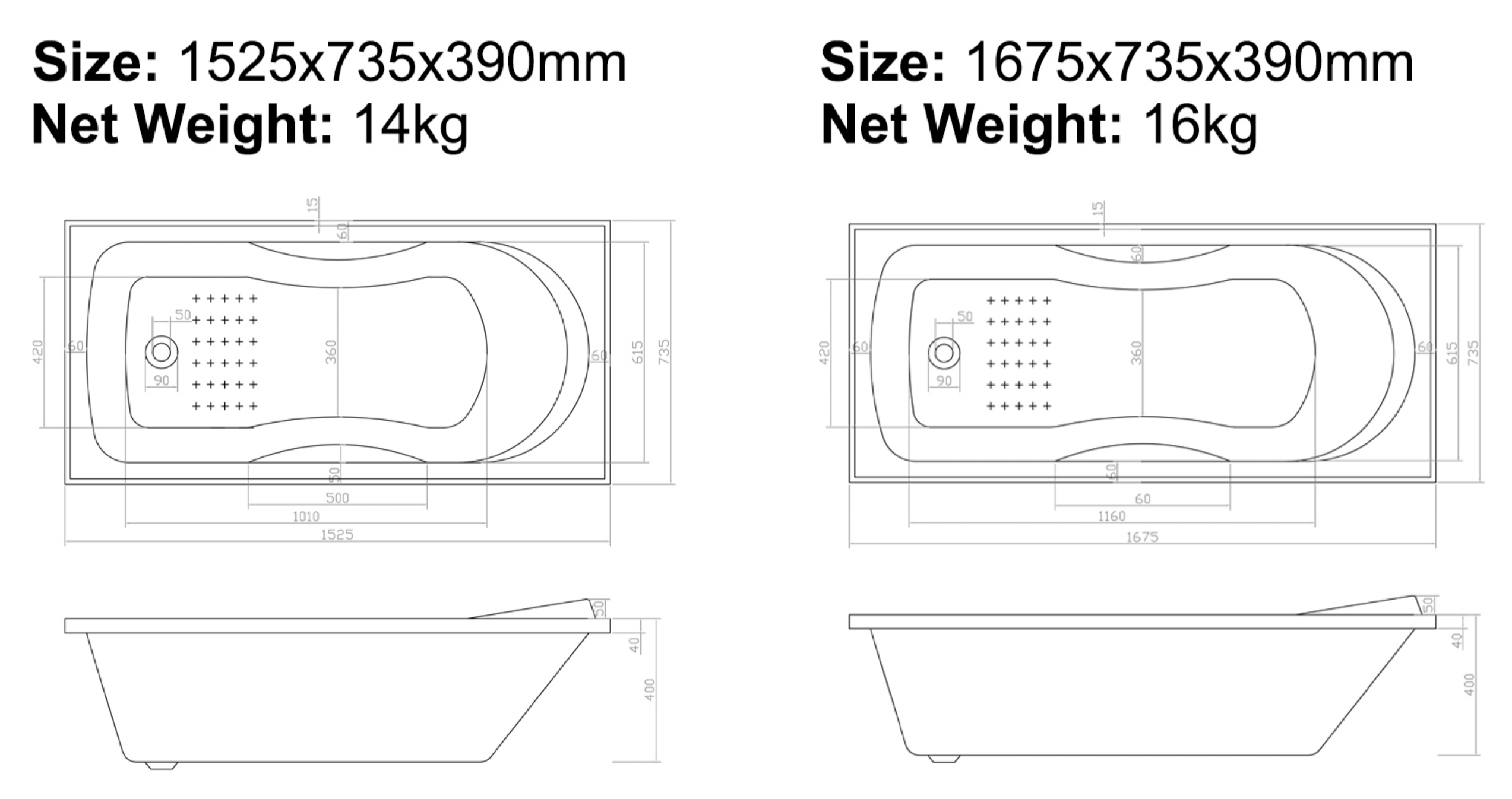 B-7505 Bathtub