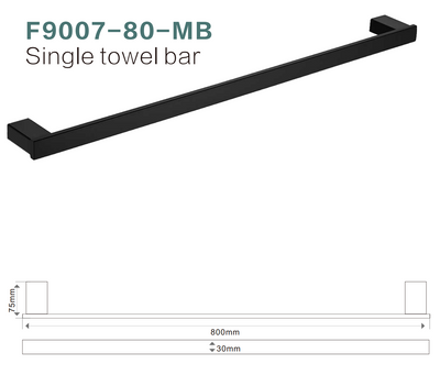 F9007-80cm Single Towel Bar