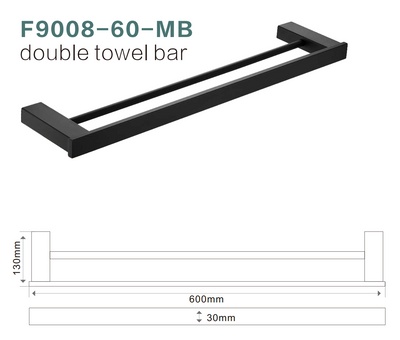 F9008-60cm Double Towel Bar