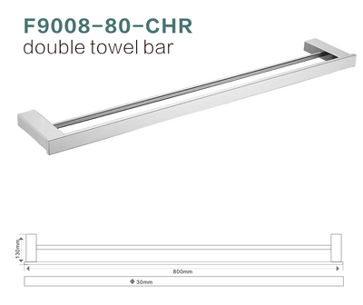 F9008-80cm Double Towel Bar