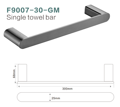F9007-30cm Single Towel Bar