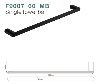 F9007-60cm Single Towel Bar