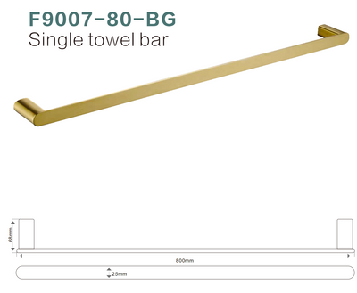 F9007-80cm Single Towel Bar