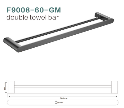 F9008/9007-60cm Double Towel Bar