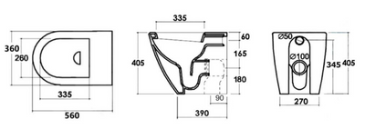 Juve Rimless Floor Pan Toilet
