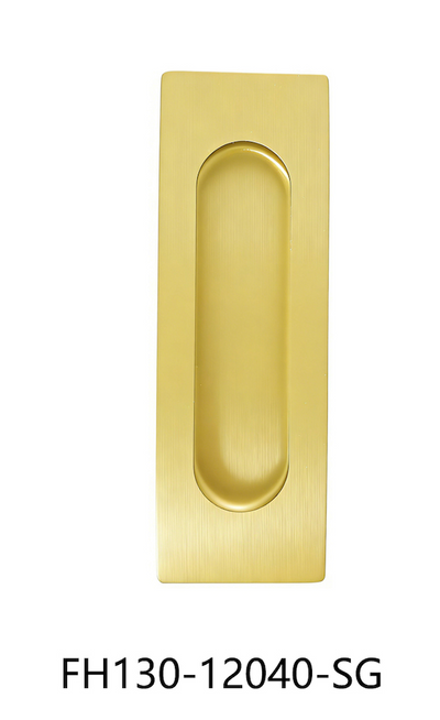 Rectangular Pull Handle (FH130-12040) Gold
