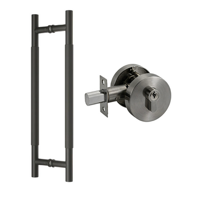 Round Lock with Key (BDL1051) + Round Door Pull Handle (DP1020)