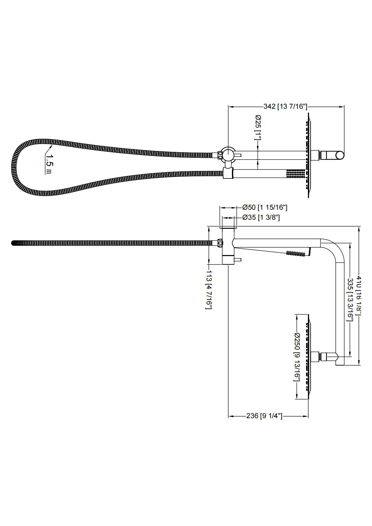 86H95 Shower Set