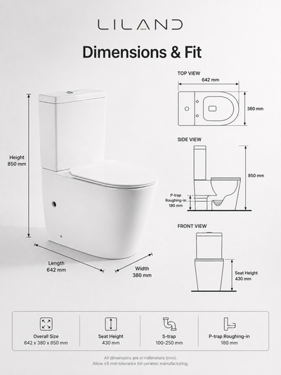 Torina Regular Rimless Toilet Suite