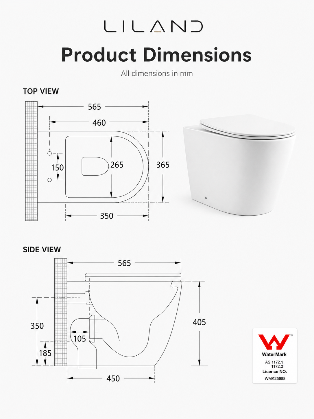 Torina Rimless in-wall rimless Pan Toilet