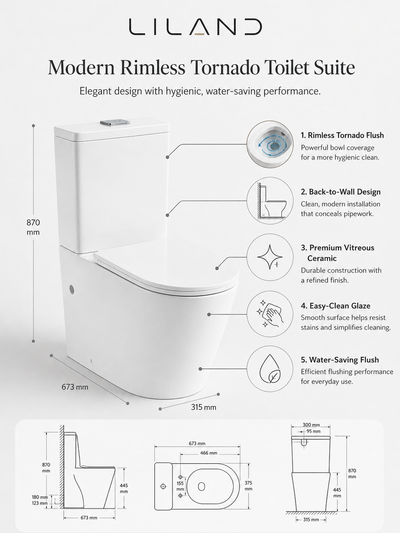 Torina Rimless Tornado Toilet