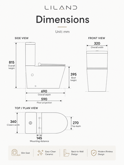 Valencia Slim Seat Toilet Suite