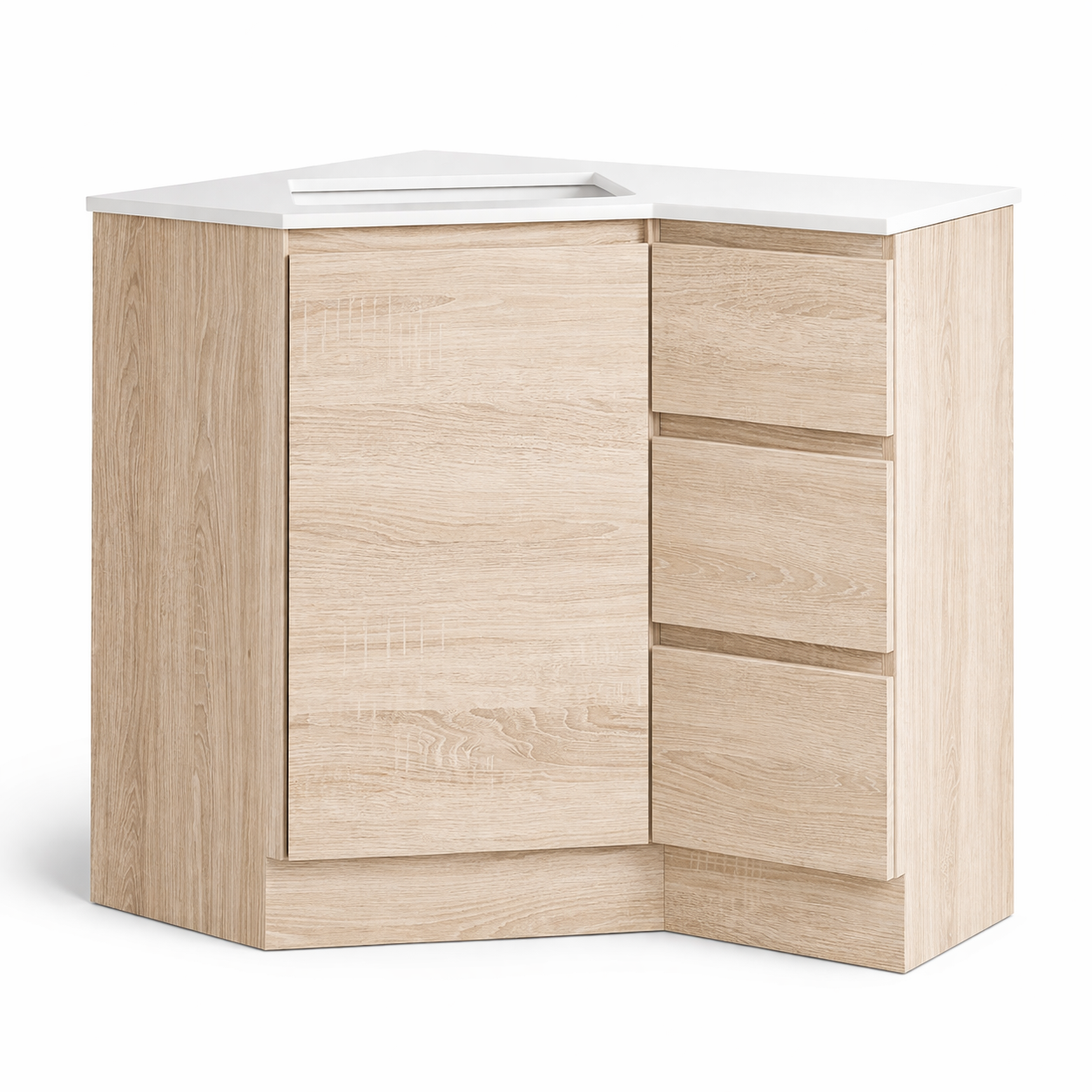 Corner Vanities - Doors And Drawers