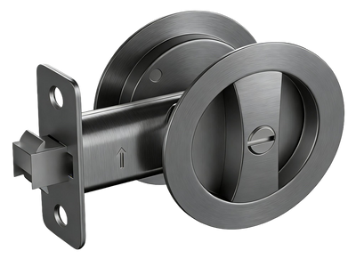 Round Sliding Door Privacy Lock (SL-R) Gun metal