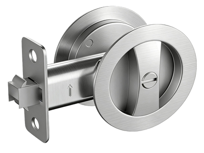 Round Sliding Door Privacy Lock (SL-R) Stainless Steel
