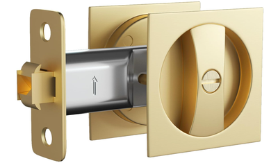 Square Sliding Door Privacy Lock (SL-S) Gold