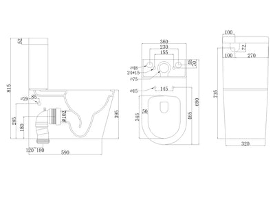Valencia Slim Seat Toilet Suite