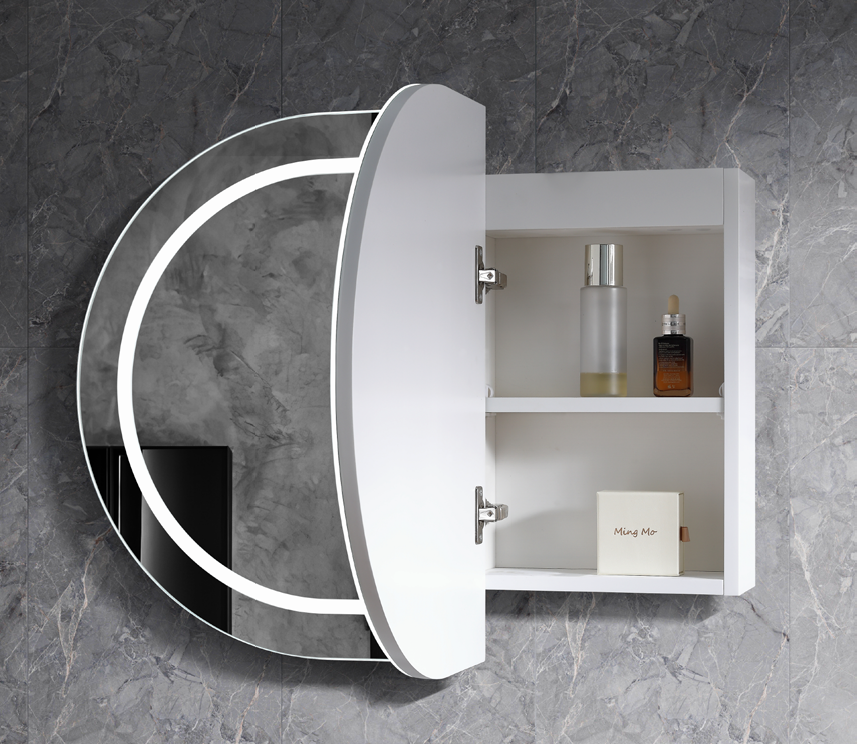 Amber LED Mirror Cabinet