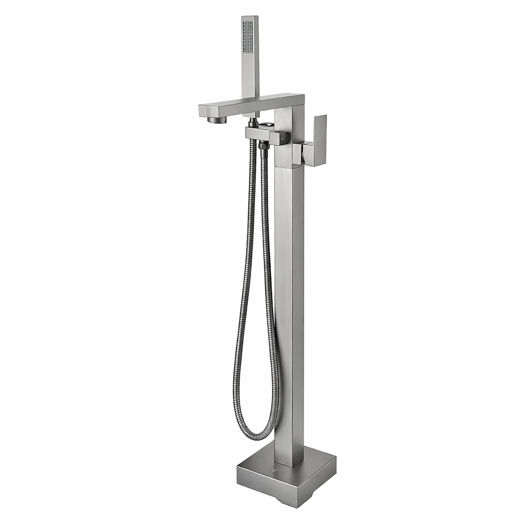 86H89 Freestanding Bath Mixer Brushen Nickel