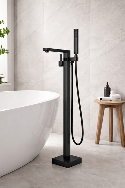 86H89 Freestanding Bath Mixer Black